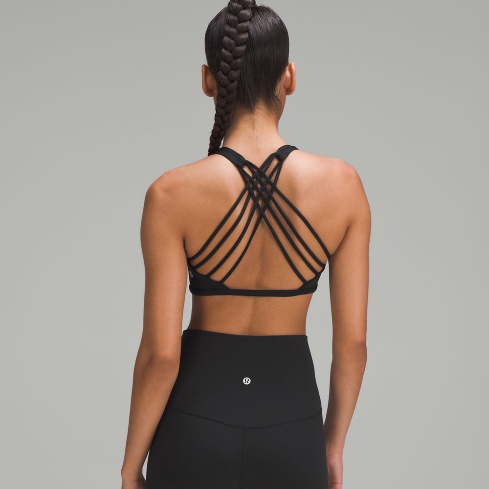 Black Free to be wild bra Lululemon